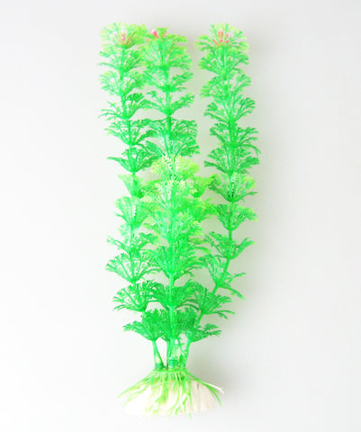 4pk of Green Plastic Leaf Plants Ornament for Aquarium Fish Tank Decoration 12181