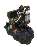 Diver Treasure Chest Ornament for Aquarium Fish Tank Decoration 12183