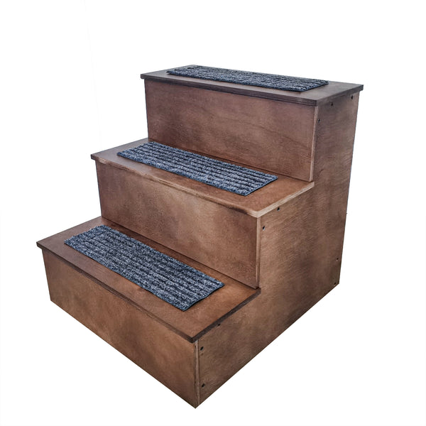26" Deluxe Wood Pet Stairs Dog /Cat 3 Steps to Access Bed, Sofa, Step Ladder 12225-26"