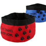 Portable Folding Oxford Fabric Pet Travel Outdoor Water Bowl Dish Feeder 12247