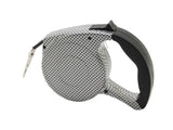 Fixture Display 16-Feet Black Retractable Belt Dog Leash, Black/Mosaic 12256