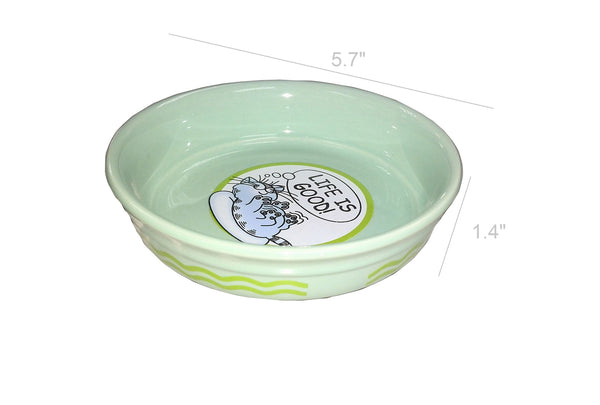 6x6x1.2" Ceramic Pet Bowl Highend Dog Cat Bowl Porcelain Dog Cat Feeder Puppy Bowl 12259