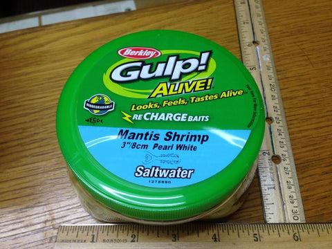 Fishing Bait: 3 inch  Mantis Shrip Pearl White Saltwater 12117