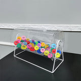 Clear Acrylic Raffle Drum Ticket Draw Casino Lottery Bingo 16X12X9"DIM 9" Drum 13030