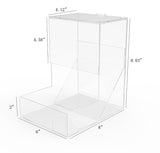 6"w x 8.6"h x 8"d Gravity Dispenser, Acrylic Plaxiglass Candy Bin Compartment 13035