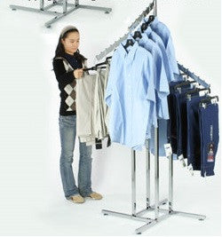 Clothing Racks, Adjustable Height, 4 Waterfall, Retail, Commercial 13047