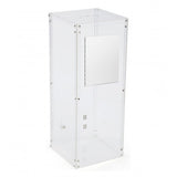 Clear Plexiglass Acrylic Lucite Donation Box,Fund Raising Stand Display with Sign Holder 13192+12065