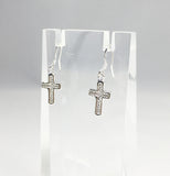 Silver Plated Alloy Cross Earring 13284