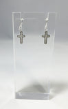 Silver Plated Alloy Cross Earring 13284