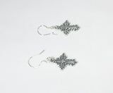 Christian Cross Decorative Earring Silver Plated 13292