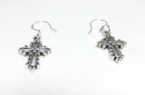 Christian Cross Decorative Earring Silver Plated 13292
