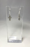 Christian Cross Decorative Earring Silver Plated 13292