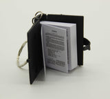 Christian Bible Keychain, Bible cover comes in randomly mixed color between gold, silver and black 13293