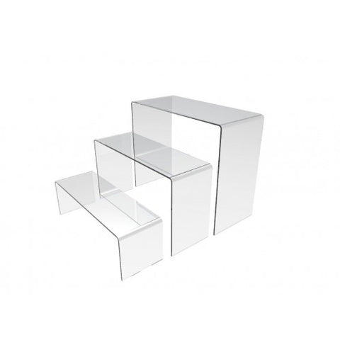 Acrylic Plexiglass Clear Riser Set of Three 13804