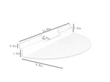 16x8" Acrylic Slatwall Holder Display Wall Mount Rack Round Circle Display 13826