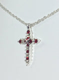 Forever Silver Plated Birthstone Cross Necklace 12 Options14000 JAN