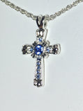 Forever Silver Plated Birthstone Cross Necklace 12 Options14001 DEC