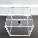 12X12X12" Clear Donation Box Plexiglass Acrylic Fundraising Ballot Tithing Box 14300-BOX