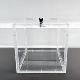 12X12X12" Clear Donation Box Plexiglass Acrylic Fundraising Ballot Tithing Box 14300-BOX