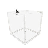 12X12X12" Clear Donation Box Plexiglass Acrylic Fundraising Ballot Tithing Box 14300-BOX