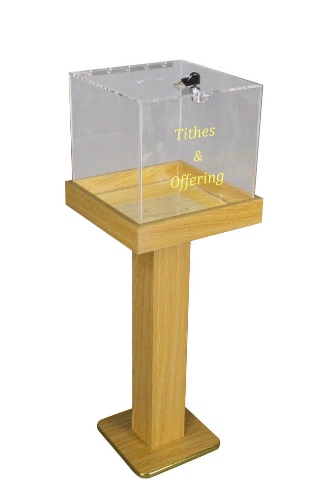 Wood_Acrylic_Large_Floor_Standing_Tithing_Box_Offering_Box_Ballot_Box ...