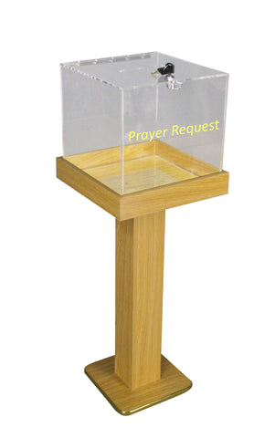 Wood Acrylic Large Floor Standing Tithing Box Offering Box Ballot Box Church Donation Box 14300