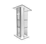 Acrylic Podium Curve Pulpit Plexiglass Church Podium Curved Brushed Lectern 14307+1803-CROSS