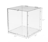 15x15x38" Clear Plexiglass Large Floor Standing Tithing Box Offering Box Ballot Box 14316