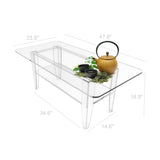 All Clear Coffee Table Plexiglass Frame Glass Tops 14695