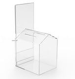 ACRYLIC "DOG-HOUSE" SHAPED DONATION BOX 5" W x 10" H x 6" D WITH A Small Pad-Lock 14706