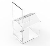 ACRYLIC "DOG-HOUSE" SHAPED DONATION BOX 5" W x 10" H x 6" D WITH A Small Pad-Lock 14706