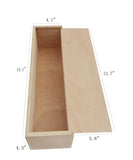 13 x 3.7 x 3.7" Single Bottle Wooden Wine Box Gift Box 14773