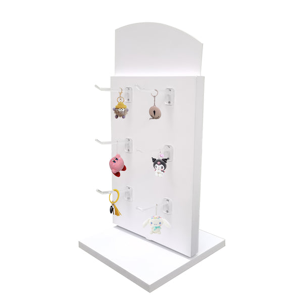 Countertop Display Hooks Spinner Rack White Sock Keychain Ornament Header 14795-new