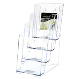 4 Tier Leaflet Holder Tri-fold Literature Holder Clear Acrylic Wall Mountable 14912