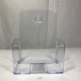 1 Tier Leaflet Holder Bi-fold 6" Literature Holder Clear Acrylic Wall Mountable 14913