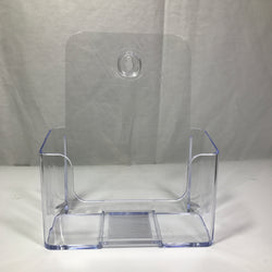 1 Tier Leaflet Holder Bi-fold 6" Literature Holder Clear Acrylic Wall Mountable 14913