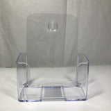 1 Tier Leaflet Holder Bi-fold 6" Literature Holder Clear Acrylic Wall Mountable 14913
