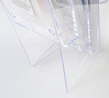 4 Tier Leaflet Holder Bi-fold 6" Literature Holder Clear Acrylic Wall Mountable 14914