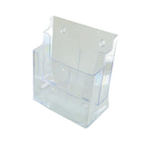 Two Tier Leaflet Holder 8.5x11" Literature Holder Clear Acrylic Wall Mountable 14916