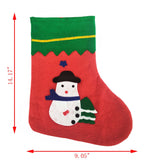 14X9" Xmas Stocking Sack Santa Christmas Snowman Bag Hanging Gift Stocking Bag