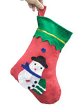 14X9" Xmas Stocking Sack Santa Christmas Snowman Bag Hanging Gift Stocking Bag