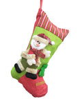 14X9" Xmas Stocking Sack Snowman Christmas Gift Bag Hanging Gift Stocking Bag