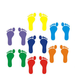 42 Footprint Self Adhesive Sticker Film Laminated Easy Write Wall Floor Decor Craft Stairs Walk Foot