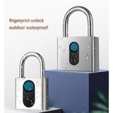 FixtureDisplays® Fingerprint Padlock, Bluetooth Lock APP Remote Access Unlock, Smart Padlock, Keyless Lock 15064 4PK