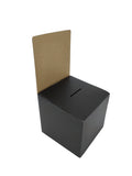 10PK 6x6x12" Tip Box Donation Charity Foundraising Youth Tithes Coin Collection 15069 BLACK