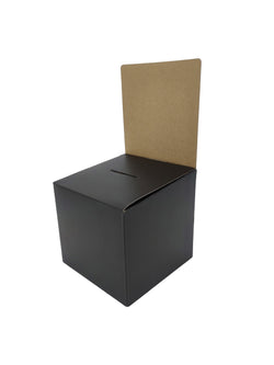10PK 6x6x12" Tip Box Donation Charity Foundraising Youth Tithes Coin Collection 15069 BLACK