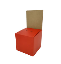 10PK 6x6x12" Tip Box Donation Charity Foundraising Youth Tithes Coin Collection 15069-RED