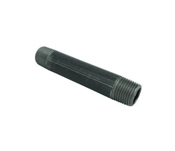 1/2" threaded male black pipe 4" long tube fixture fitting plumbing nipple iron