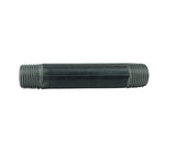 1/2" threaded male black pipe 4" long tube fixture fitting plumbing nipple iron