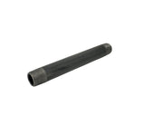 1/2" threaded male black pipe 6" long tube fixture fitting plumbing nipple iron